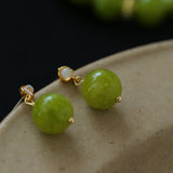 Green Grape Gemstone Earrings