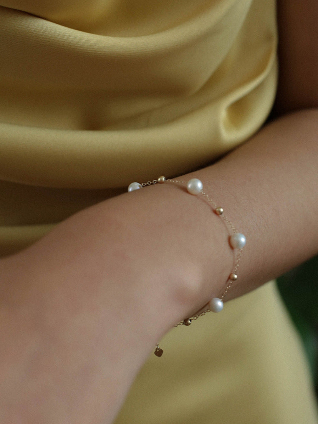 Vintage Star Chain Pearl Bracelet