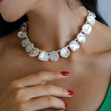 Natural Baroque Petal Pearl Necklace