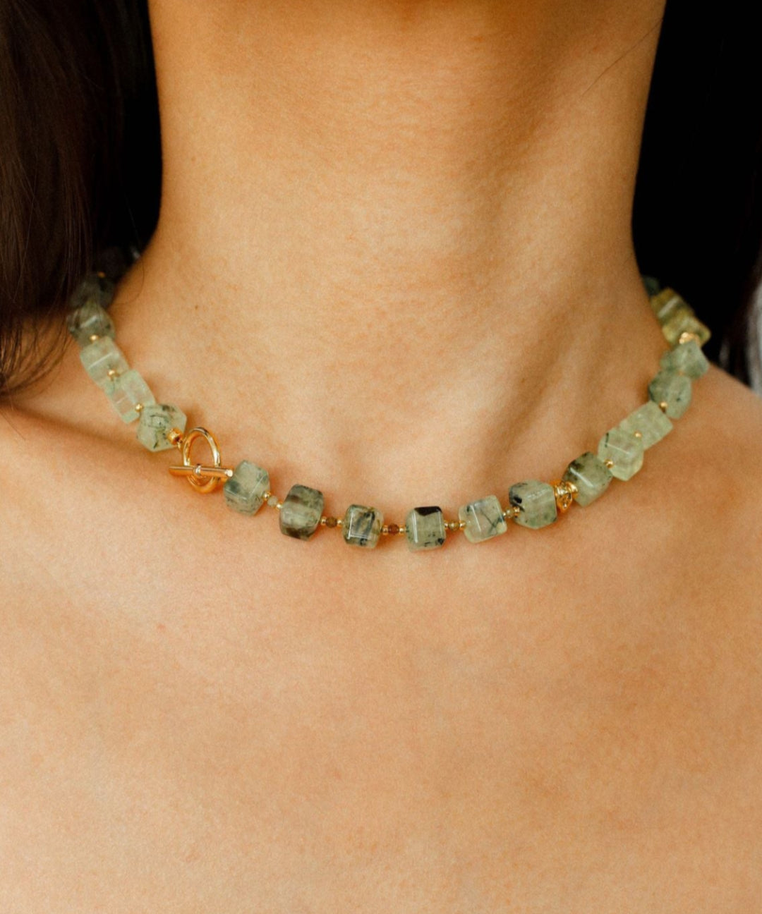 Sugar Cube Grape Stone Beaded Necklace Gembea Jewelry