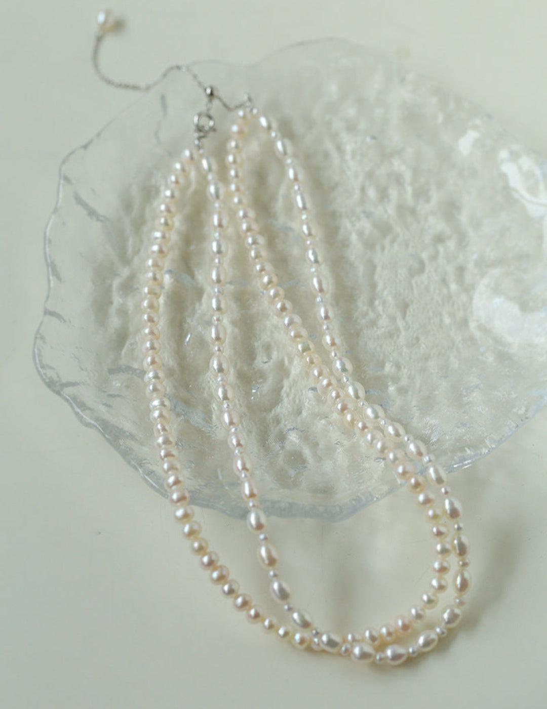 Pull Double Layers Beaded Pearl Necklace - Gembea Jewelry