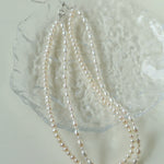 Pull Double Layers Beaded Pearl Necklace