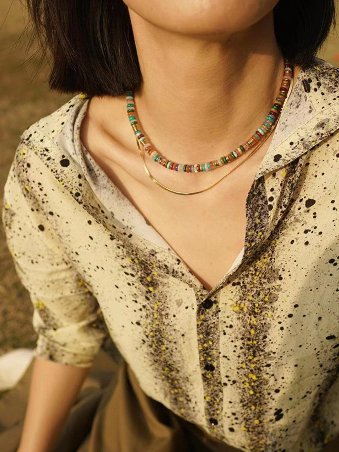 Sea's Embrace Series Stone Shell Necklace - Gembea Jewelry