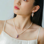 Natural Colorful Baroque Pearl Pendant Necklace