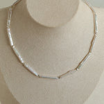 Spring Heartbeat Toothpick Pearl Necklace