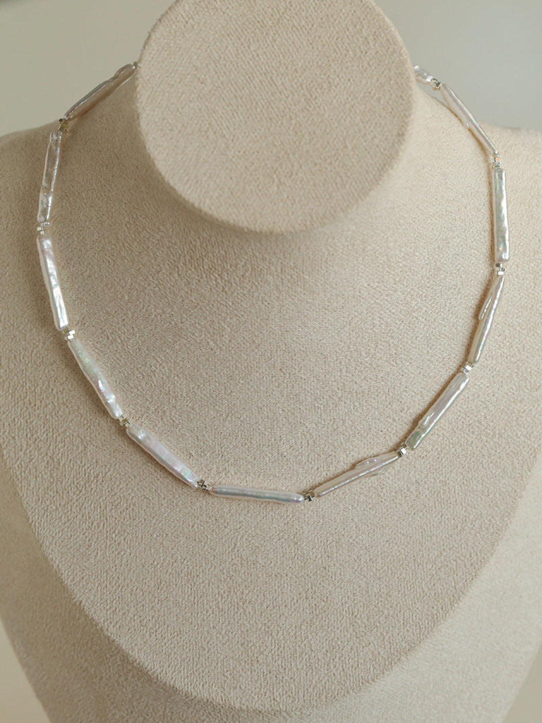 Spring Heartbeat Toothpick Pearl Necklace