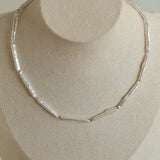 Spring Heartbeat Toothpick Pearl Necklace