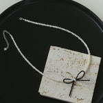Bow Rice Freshwater Pearl Necklace-Gembea Jewelry