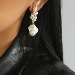 Hand-woven Baroque Winding Pearl Earrings