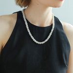 Thick Gold and Silver Chain Necklace