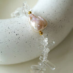 Vacation Glass Crystal Baroque Pearl Bracelet