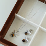Silver Chain Tiger's Eye Pendant Necklace-Gembea Jewelry