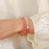 Summer Strawberry Crystal Grape Stone Bracelet Gembea Jewelry