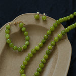 Green Grape Gemstone Beaded Necklace