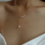 D Model Vintage 14K Gold Chain Pearl Necklace