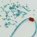 Blue Phosphorus Gray Agate Beaded Necklace