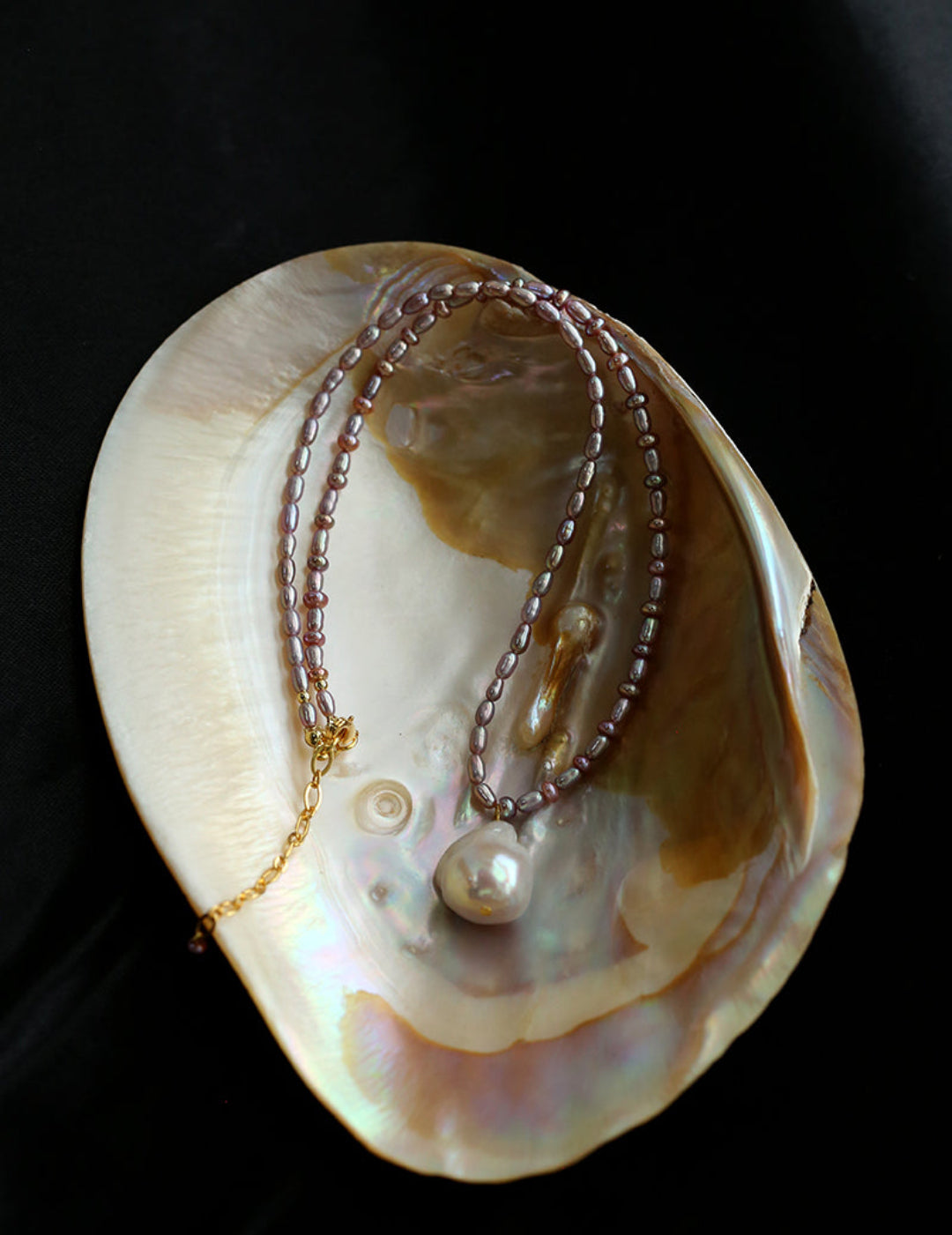 Natural Colorful Baroque Pearl Beaded Necklace