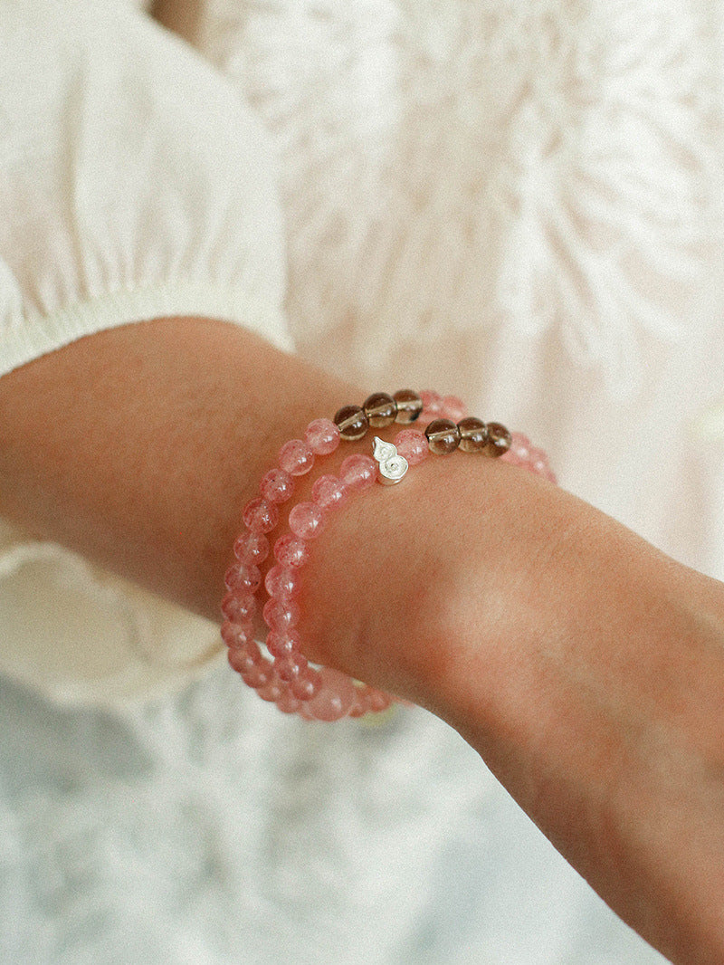 Summer Strawberry Crystal Grape Stone Bracelet Gembea Jewelry