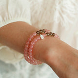 Summer Strawberry Crystal Grape Stone Bracelet Gembea Jewelry