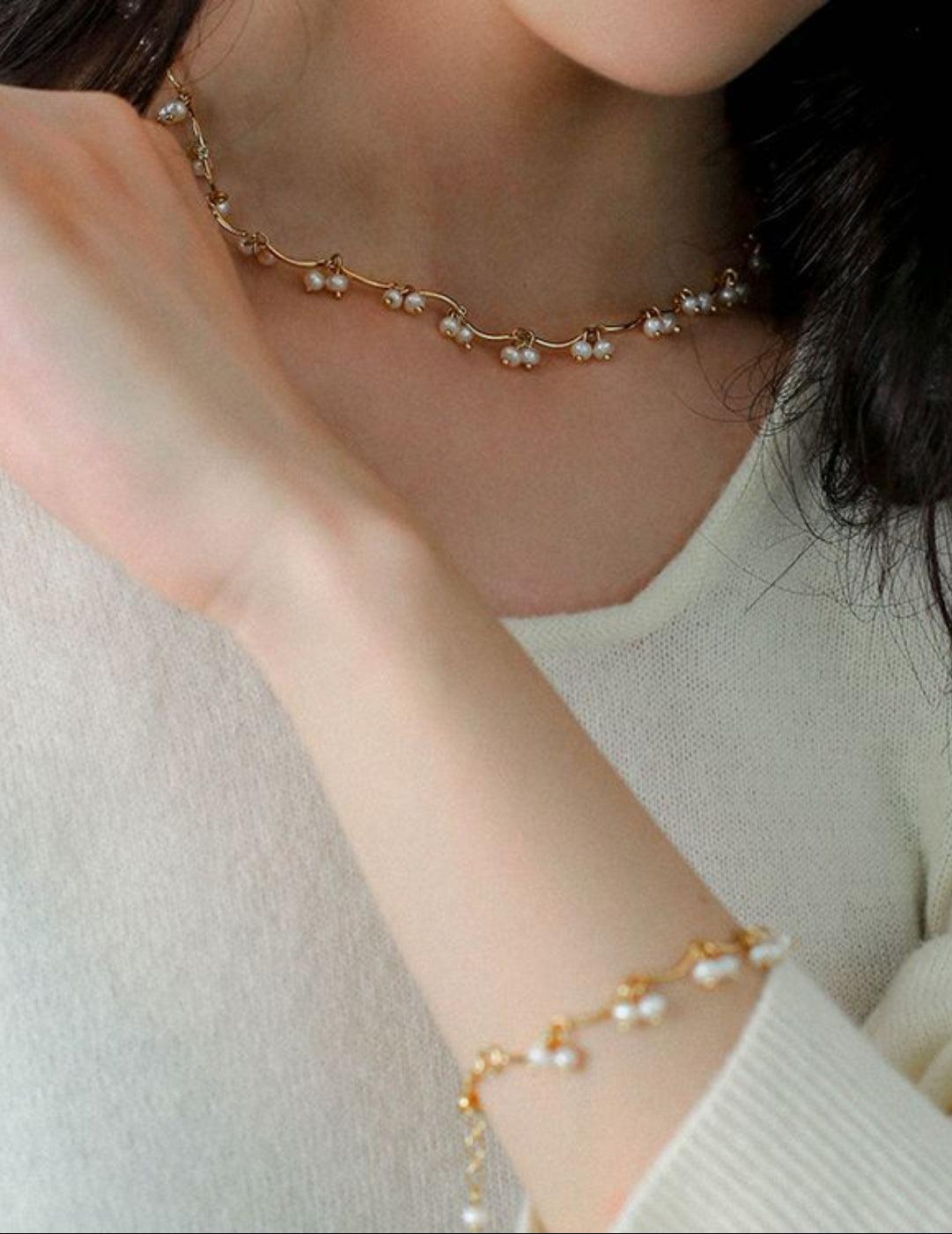 Cherry Freshwater Pearl Necklace - Gembea Jewelry