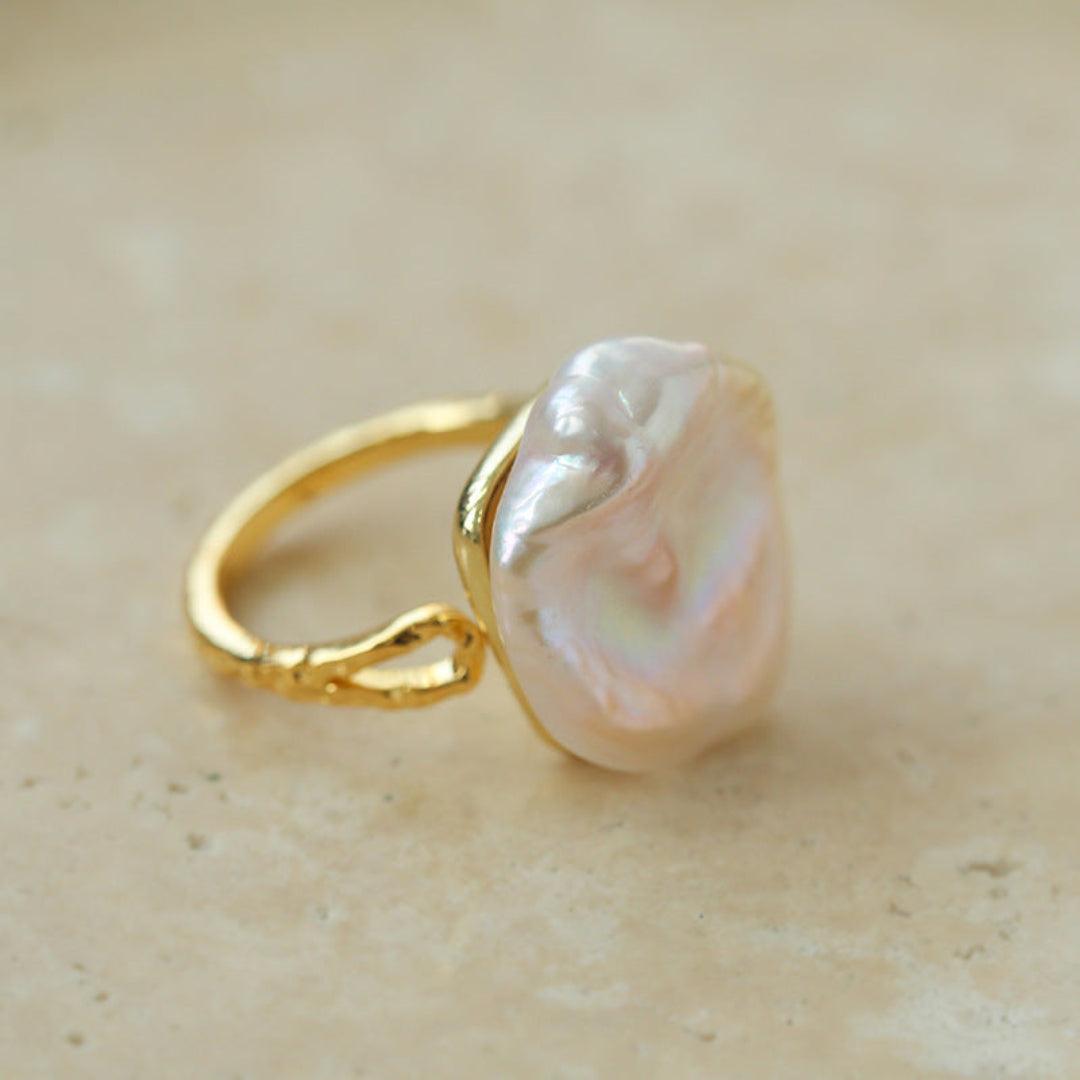 Petals Baroque Pearl Ring - Gembea Jewelry
