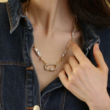 Baroque Pearl Chain Necklace