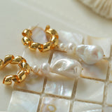 Twist Baroque Pearl Drop Earrings