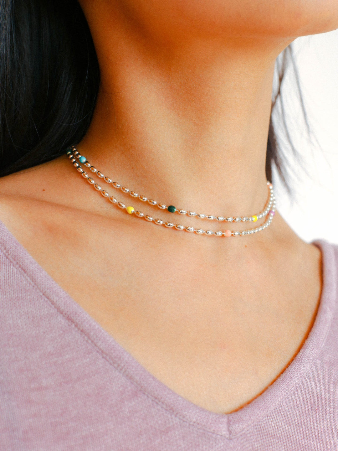 Spring Heartbeat Gold Beans Necklace