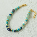 Gembea Jewelry Irregular Colored Natural Stone Bracelet