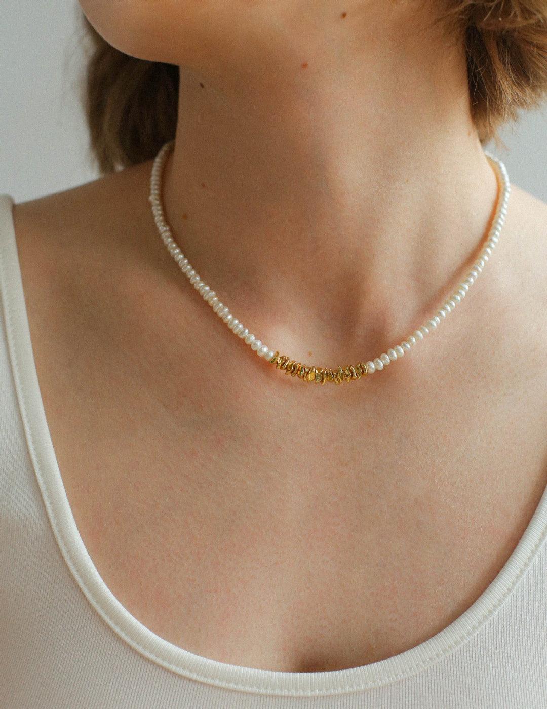 Simple Mini Pearl Beaded Necklace - Gembea Jewelry