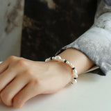 Baroque Pearl Black Agate Beaded Bracelet