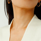 Multilayer Laser Bead Hoop Earrings