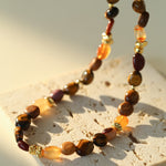 Tiger's Eye Stone Beaded Necklace-Gembea Jewelry