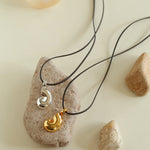 Long Leather Rope Conch Pendant Necklace Gembea Jewelry