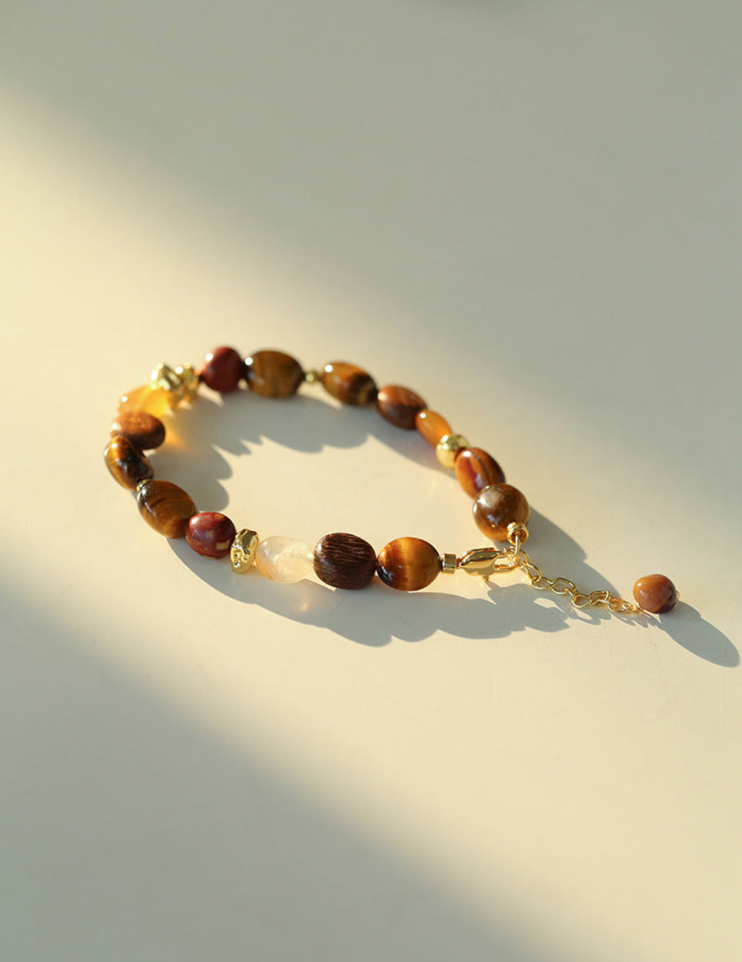 Tiger's Eye Stone Beaded Bracelet-Gembea Jewelry