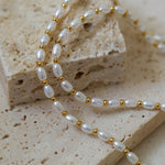 Gembea Jewelry Golden Bean Pearl Beaded Necklace
