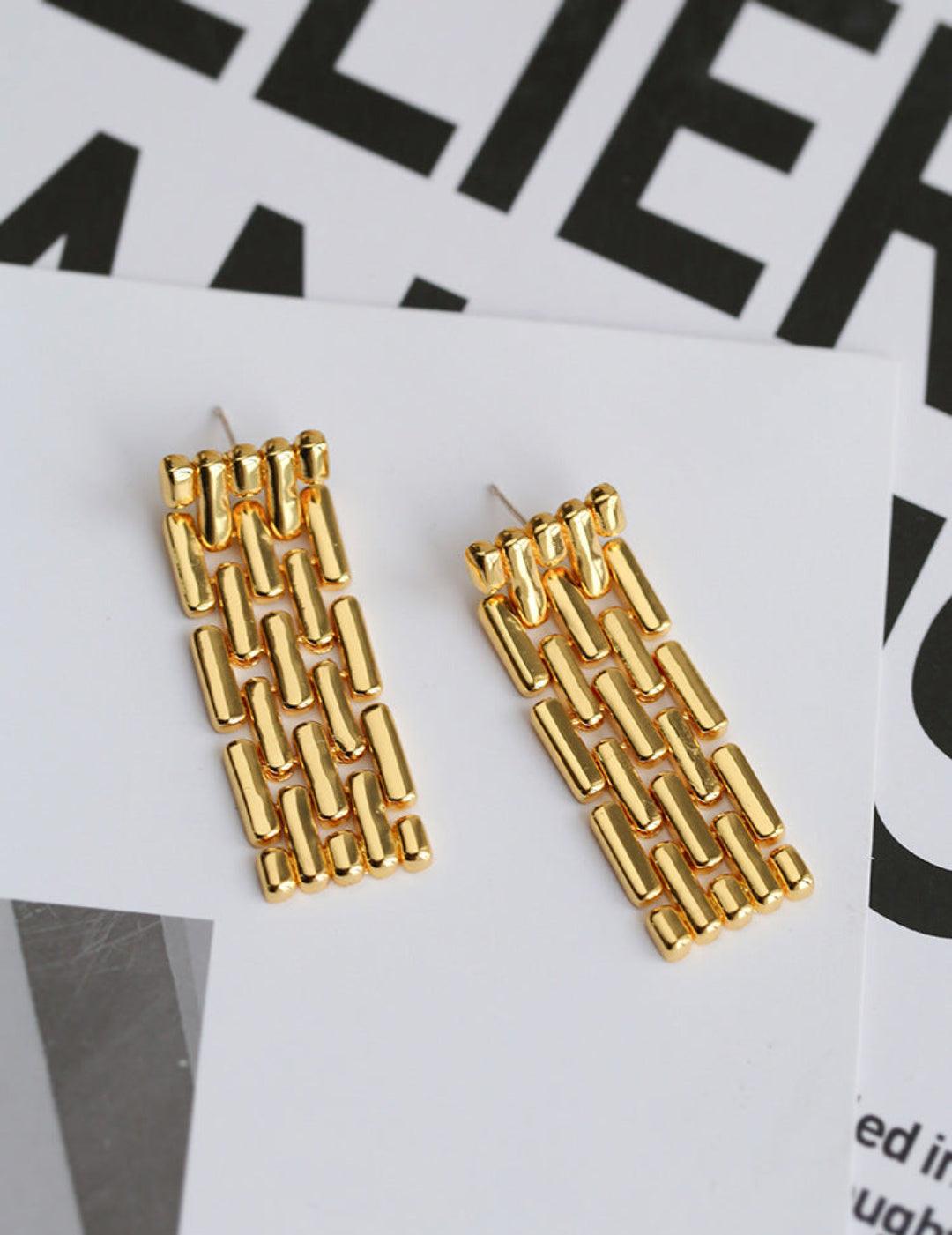 Long Tassel Watch Chain Earrings - Gembea Jewelry