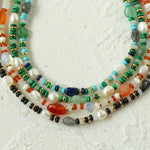 Gembea Jewelry Irregular Colored Natural Stone Necklace
