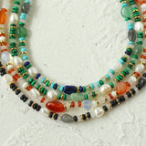 Gembea Jewelry Irregular Colored Natural Stone Necklace