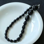 Water Drop Black Agate Beaded Choker Necklace