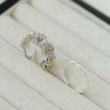 S925 Silver Little Daisy Open Set Ring