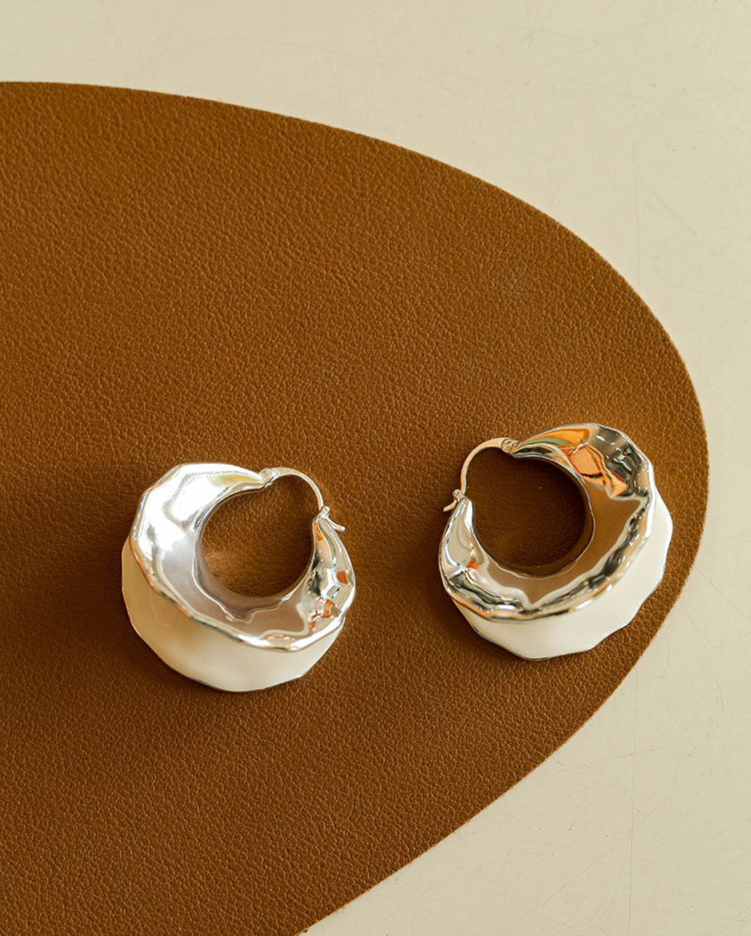 Enamel Glazed Hoop Earrings