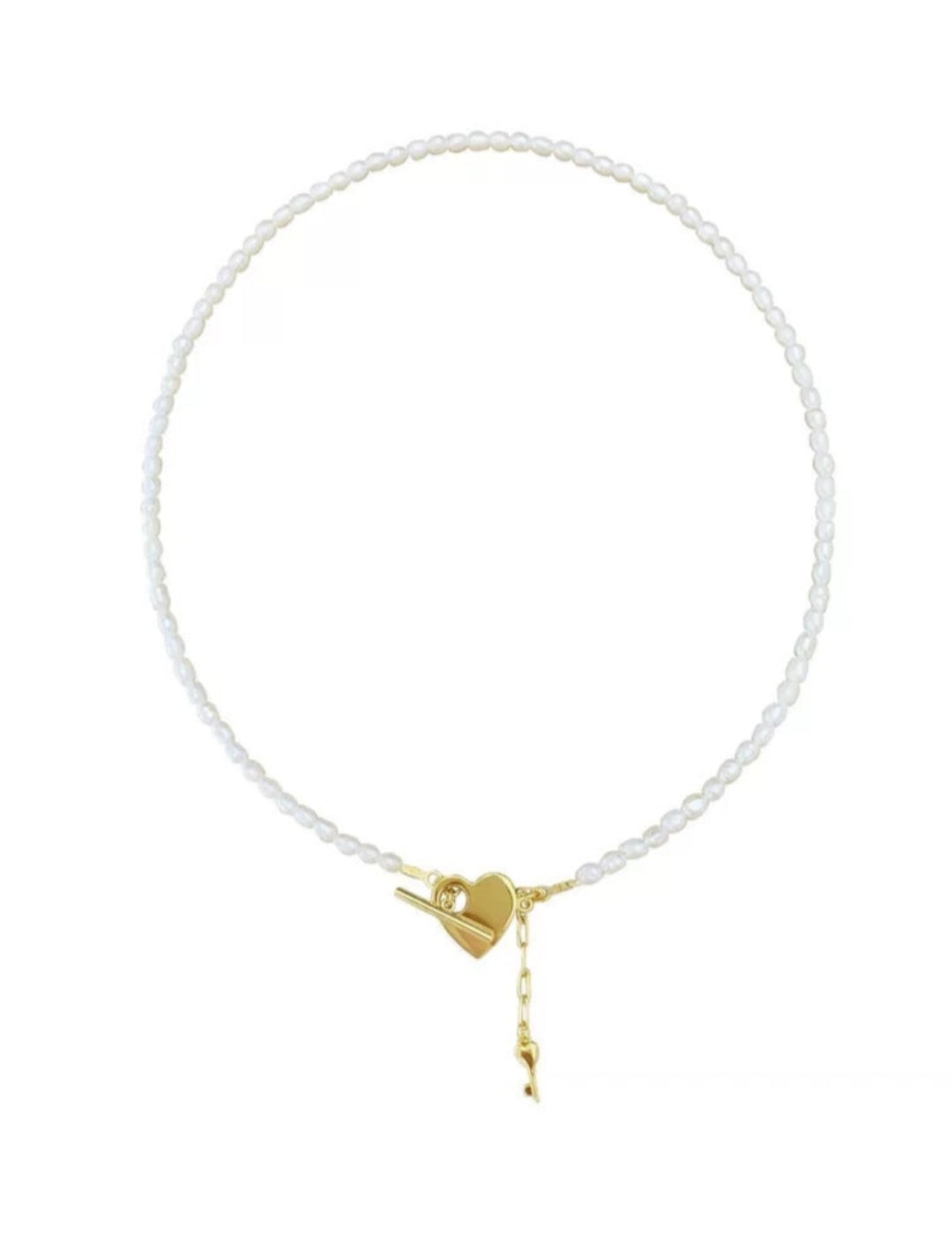 OT Love Lock Pearl Choker Necklace GEMBEA JEWELRY20