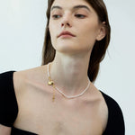 OT Love Lock Pearl Choker Necklace GEMBEA JEWELRY