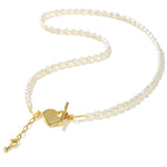 OT Love Lock Pearl Choker Necklace GEMBEA JEWELRY