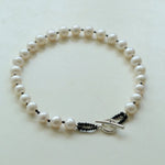 OT Black Spinel Baroque Pearl Weaving Choker Necklace gembea jewelry