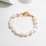OT Buckle Baroque Pearl Bracelet - Gembea Jewelry