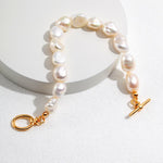 OT Buckle Baroque Pearl Bracelet - Gembea Jewelry