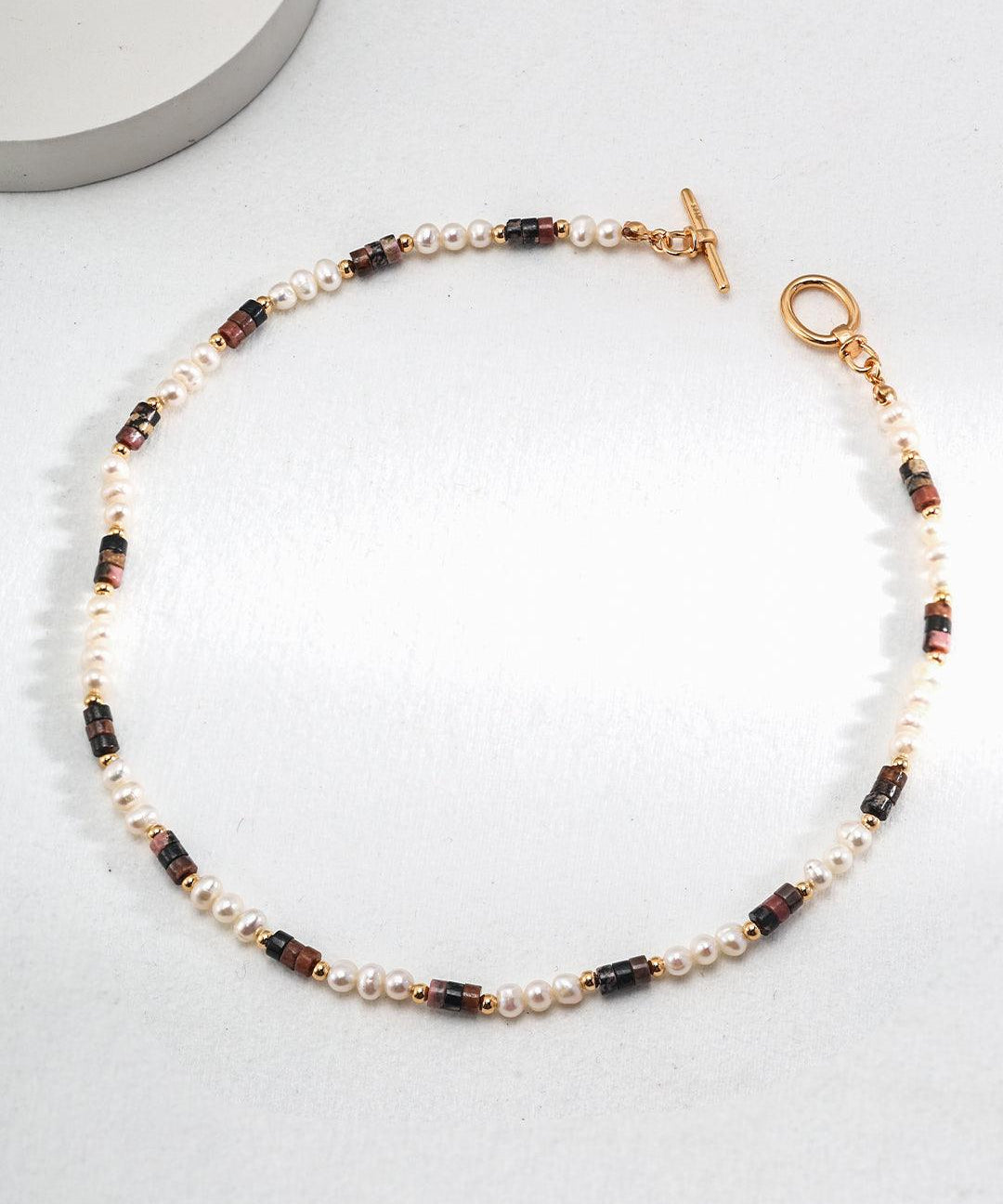 OT Buckle Tiger Eye Gemstone Beaded Necklaces - Gembea Jewelry