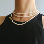 OT Clasp Long Minimalist Pearl Beaded Necklace-Gembea Jewelry